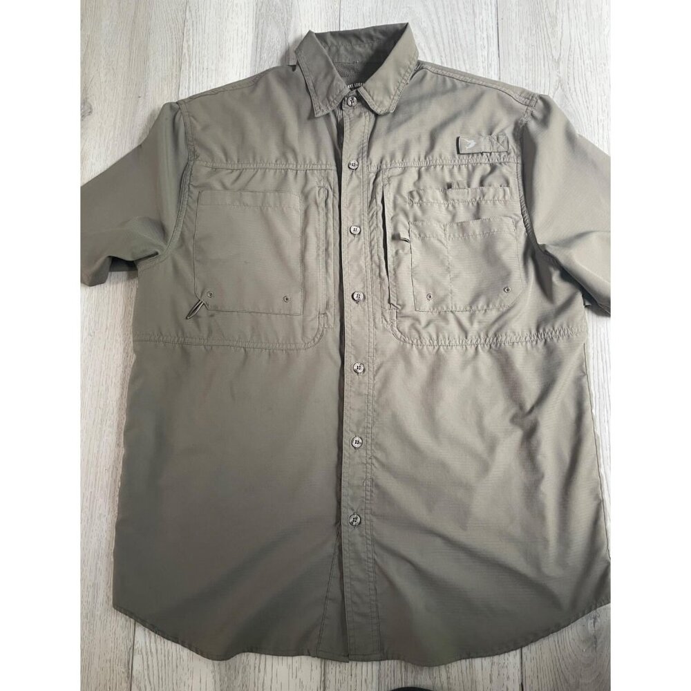 Reel Legends Fishing Shirt Vented Khaki Color  Medium